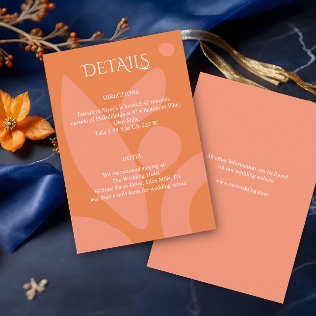 Modern Colours Collage, Wedding Details Enclosure Card (Creator Uploaded)