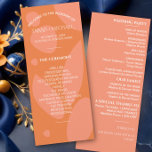 Modern Colours Collage Wedding Programme<br><div class="desc">Showcase your event schedule with cutting-edge wedding programs featuring a collage of abstract shapes. There is space on the back for a message of thanks to your wedding crew against a matching one-colour backdrop. Customise it with your own details. For further customisation (background colour, font style and colour), please click...</div>