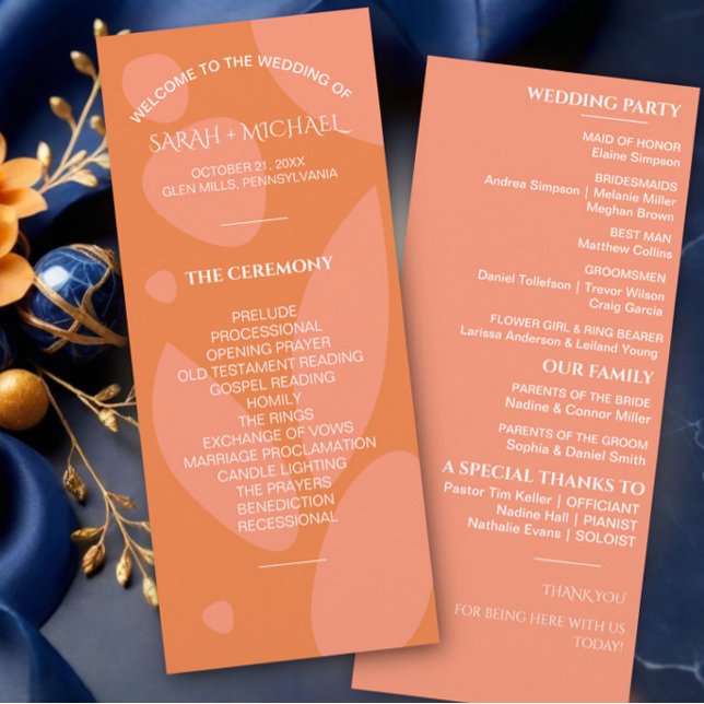 Modern Colours Collage Wedding Programme (Creator Uploaded)