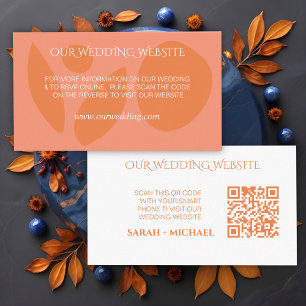 Modern Colours Collage Wedding Website Enclosure Card