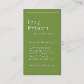 Modern Colours :: Green & Light Grey Business Card