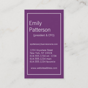 Modern Colours :: Phlox & White Business Card