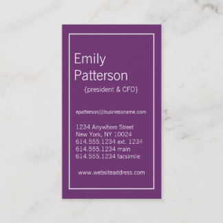 Modern Colours :: Phlox & White Business Card