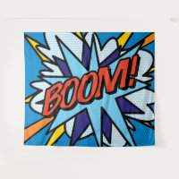 Modern Comic Book Pop Art BOOM Tapestry