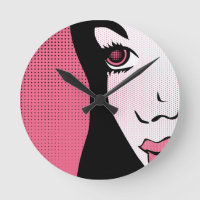 Modern Comic Book Pop Art of Woman's Face