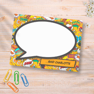 Modern Comic Book Speech Bubble Post-it Notes