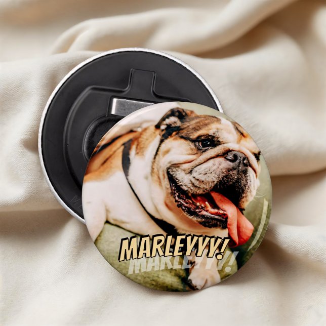 Modern Comic Simple Cool Custom Pet Photo Bottle Opener (Creator Uploaded)