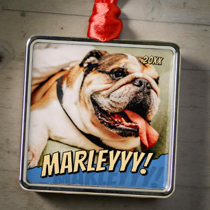 Modern Comic Simple Cool Custom Pet Photo Metal Tree Decoration