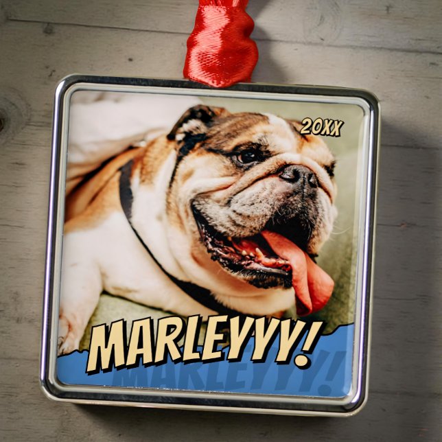 Modern Comic Simple Cool Custom Pet Photo Metal Tree Decoration (Creator Uploaded)