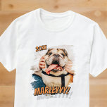 Modern Comic Simple Cool Grunge Custom Pet Photo T-Shirt<br><div class="desc">This simple and classic design is composed of serif typography and add a custom photo of your pet.</div>