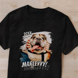 Modern Comic Simple Cool Grunge Custom Pet Photo T-Shirt<br><div class="desc">This simple and classic design is composed of serif typography and add a custom photo of your pet.</div>