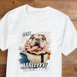Modern Comic Simple Cool Grunge Custom Pet Photo T-Shirt<br><div class="desc">This simple and classic design is composed of serif typography and add a custom photo of your pet.</div>