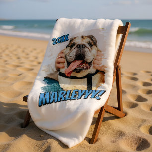 Modern Comic Simple Grunge Custom Pet Photo Fleece Blanket