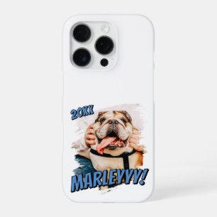 Modern Comic Simple Grunge Custom Pet Photo iPhone 16 Pro Case