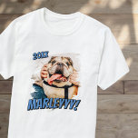 Modern Comic Simple Grunge Custom Pet Photo T-Shirt<br><div class="desc">This simple and classic design is composed of serif typography and add a custom photo of your pet.</div>