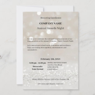 Modern Company business award gala night  Invitation