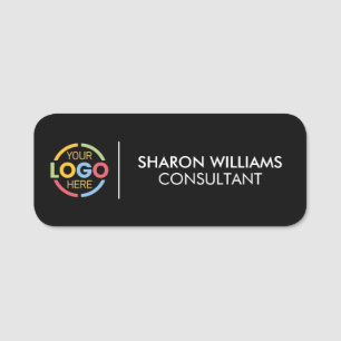 Modern Company Business Logo Employee Magnetic  Name Tag