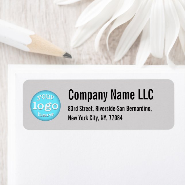 Modern Company Business Logo Grey Return Address (Insitu)