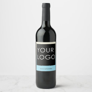 Modern Company Business Logo Ombre Gradient Wine Label