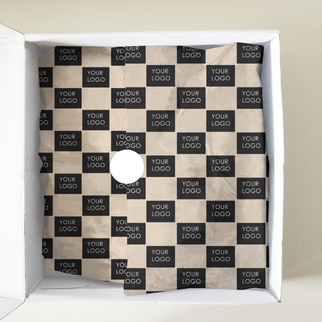 Modern Company Business Logo Promo Packaging Beige Tissue Paper (Creator Uploaded)