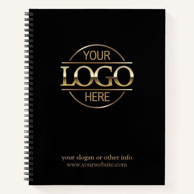 Modern Company Business Logo Promotional Gift Notebook (Front)