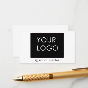 Modern Company Business Logo Social Media Plain Enclosure Card