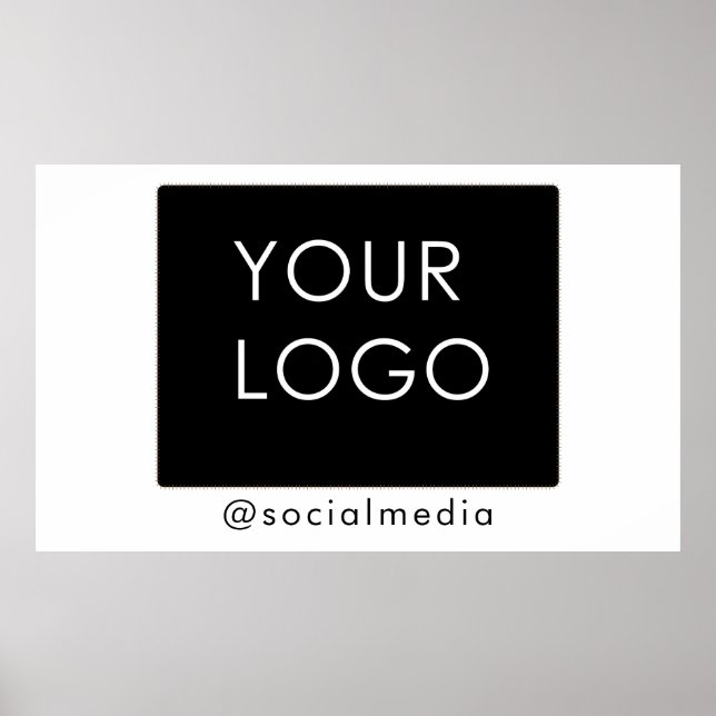 Modern Company Business Logo Social Media White  Poster (Front)
