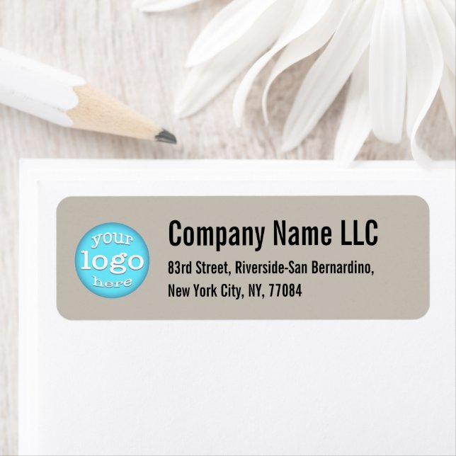 Modern Company Business Logo Taupe Return Address (Insitu)
