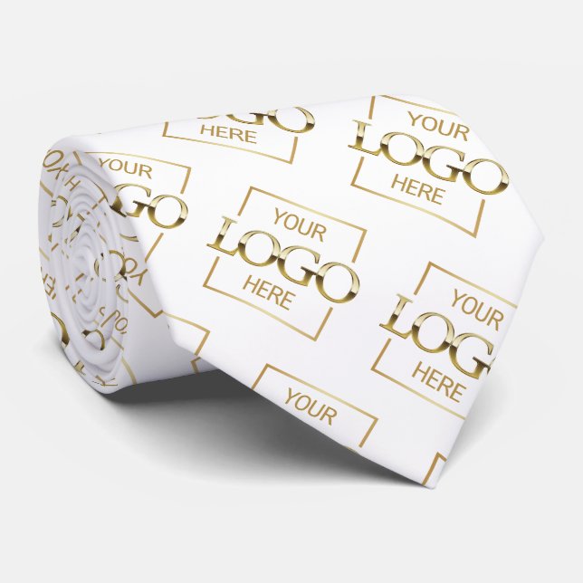 Modern Company Custom Logo Pattern Professional Tie (Rolled)