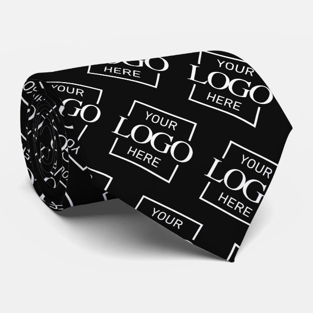 Modern Company Custom Logo Pattern Professional Tie (Rolled)