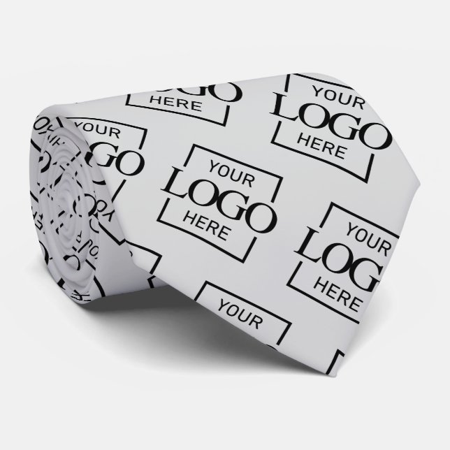 Modern Company Custom Logo Pattern Professional Tie (Rolled)