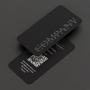 Modern Company Dark Grey Monogram Professional Business Card