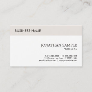 Modern Company Elegant Professional Sleek Plain Business Card