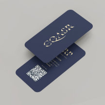 Modern Company Gold Monogram Dark Blue