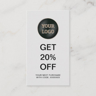 Modern Company Logo | Business Promotional Discount Card
