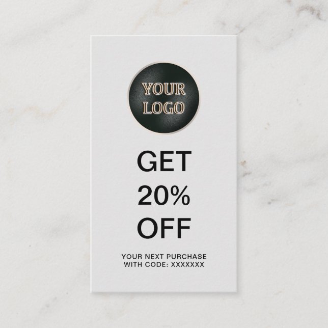 Modern Company Logo | Business Promotional Discount Card (Front)