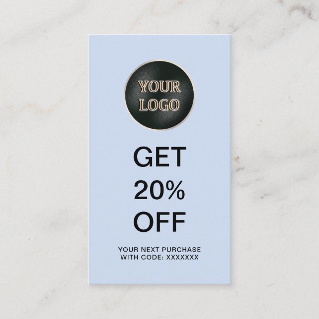 Modern Company Logo | Business Promotional Discount Card (Front)