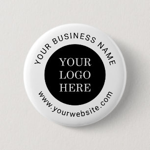 Modern Company Logo Custom Business Name Website 6 Cm Round Badge
