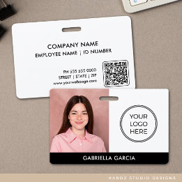 Modern Company Logo Employee Photo ID Badge