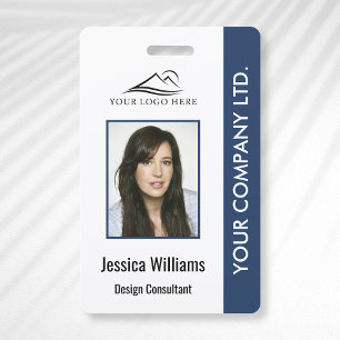 Modern Company Logo Photo Employee ID Badge