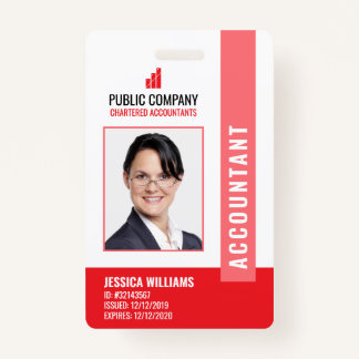 Modern Company Logo Photo Employee ID ID Badge