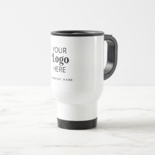 Modern Company Logo Small Business Giveaway Gift Travel Mug