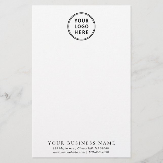 Modern Company Logo Stationery (Front)