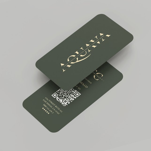 Modern Company Monogram Dark Green Gold Business Card (Modern Company Monogram Dark Green Gold Business Card
)