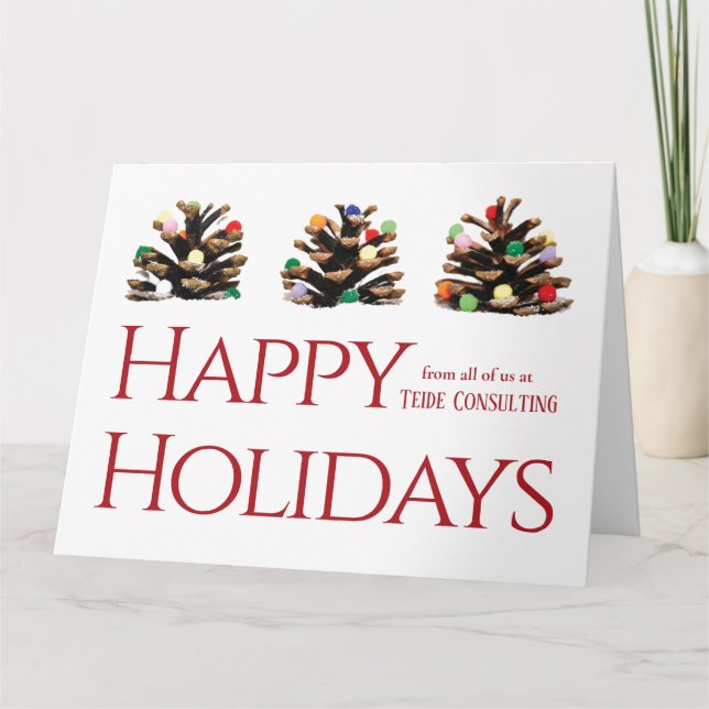 Modern company name business Christmas card  (Front)