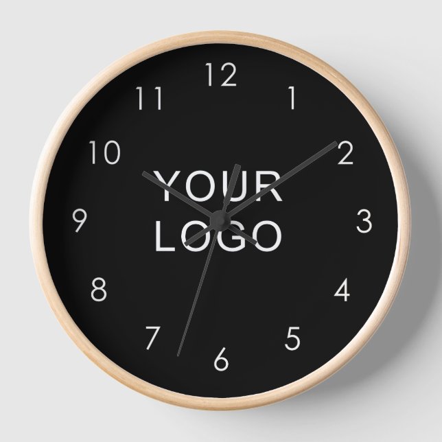 Modern Company Professional Business Logo Black   Clock (Front)