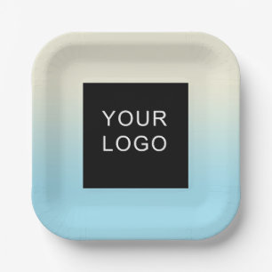 Modern Company Professional Business Logo Gradient Paper Plate