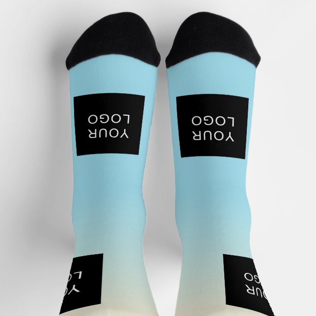 Modern Company Professional Business Logo Ombre Socks (Top)