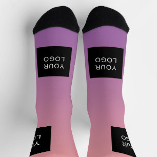 Modern Company Professional Business Logo Pink Socks