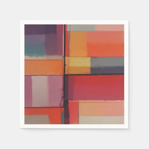 Modern Composition Abstract Artwork Napkin